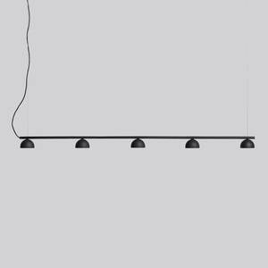 Northern Blush LED függő lámpa, öt izzós, fekete kép