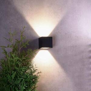LED kültéri fali lámpa Jabbah, sötétszürke, fel/le, fel/le kép