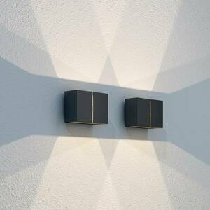 LOOM DESIGN Ask LED kültéri fali fel/le feketével kép