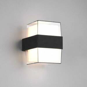 LED kültéri fali lámpa Molina, szögletes, antracit kép