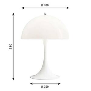 Louis Poulsen Panthella mini asztali lámpa fehér kép