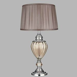 Asztali lámpa Greyson, textil ernyővel, barna kép
