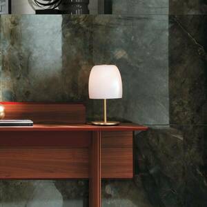 Prandina Notte T1 asztali lámpa, sárgaréz/fehér kép
