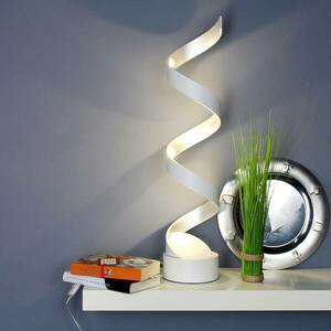 Helix LED lámpa, magassága 66 cm, fehér-ezüst kép