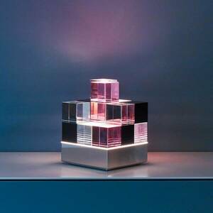 TECNOLUMEN Cubelight Move asztali lámpa, rózsaszín/fekete kép