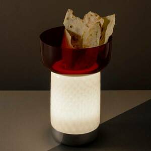 Artemide Bontà LED asztali lámpa, piros lámpa-búra kép