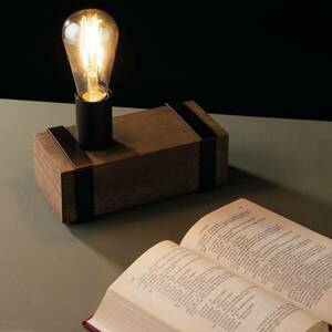 Texas asztali lámpa antik fából, egy-izzós kép