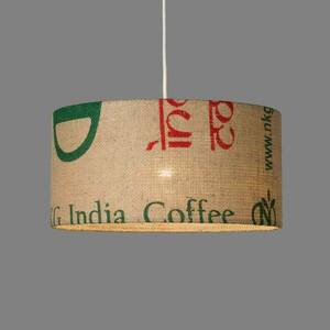 Függő lámpa N°25 Perlbohne Jute kávézacskóból kép