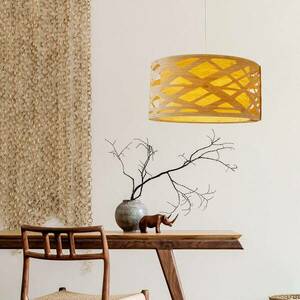 Függő lámpa Finja ernyővel bambusz megjelenés kép