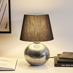 Pauleen Touch ezüst asztali lámpa kerámia alappal kép
