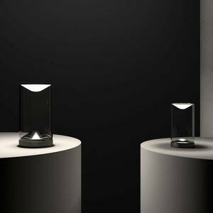 Lumina Eva LED asztali lámpa 3, 000K bázis fekete Ø18cm kép