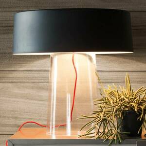 Prandina Glam lámpa 48cm átlátszó/búra fekete kép