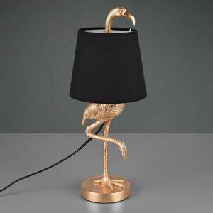 lámpa Lola flamingó figurával, fekete/arany kép