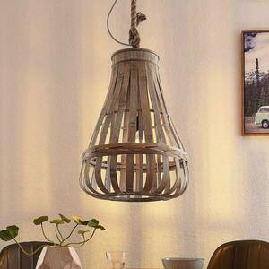 Lindby Haruno függő lámpa rattan, 42 cm kép