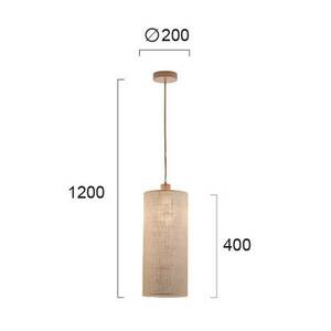 Függő lámpa Senso, hosszúkás keskeny, Ø 20 cm kép