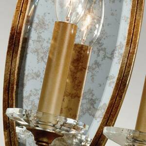 Valentina fali lámpa, 3 izzós, bronz/kristály kép