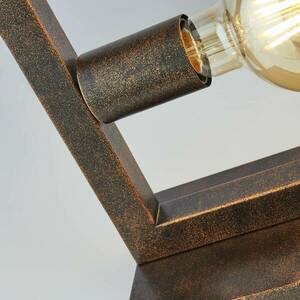 Rustic asztali lámpa, rozsdabarna kép
