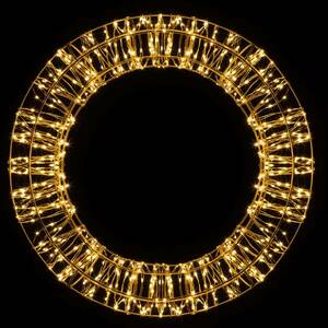 LED karácsonyi koszorú, arany, 600 LED, Ø 40cm kép