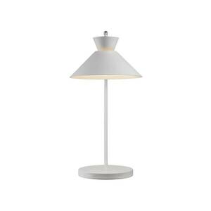 Dial asztali lámpa fémből, fehér kép