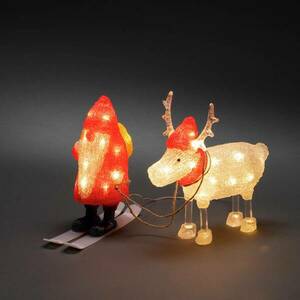 LED lámpa karácsonyi mikulás és rénszarvas IP44 kép