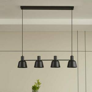 Lucande Servan függő lámpa, fekete, négy izzós kép
