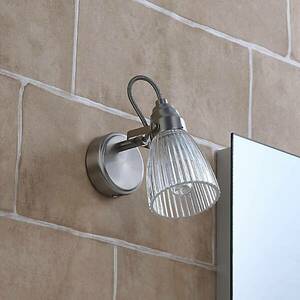 Kara fürdőszobai fali lámpa, egy izzós, IP44 kép