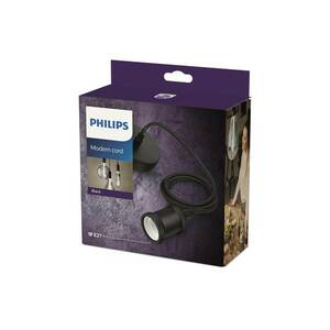 Philips függő lámpa Vintage, E27 foglalat fekete kép