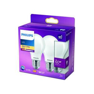 Philips LED lámpa E27 7W 2 700K opál 2db-os kép