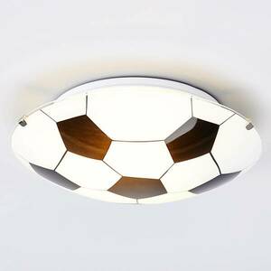Fekete-fehér mennyezeti lámpa, „focilabda” kép