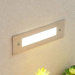 LED fali beépíthető lámpa Roni, nemesacél, 19, 5 cm kép