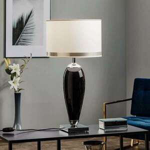 Lund asztali lámpa, fehér/fekete, magassága 60 cm kép
