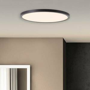 LED mennyezeti lámpa Tuco, szabály., fekete, Ø30cm kép