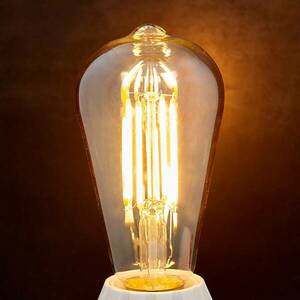 E27 LED rusztikus lámpa 6W 500 lm, sárga 1, 800 K kép