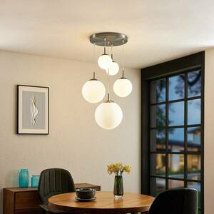 Lindby Heleska függő lámpa üveggömbök, öt izzós kép