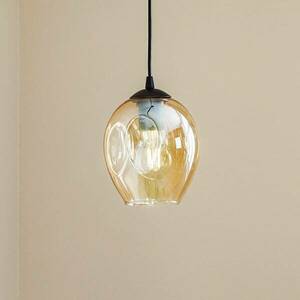 Starla függő lámpa egy izzós, borostyán üveg kép