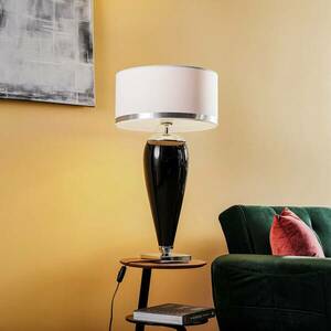 Lund asztali lámpa, fehér/fekete, magassága 70 cm kép