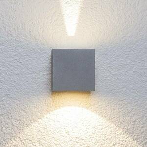 Ezüst LED kültéri fali lámpa Jarno, kocka alakú kép