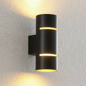 Lindby Deora LED fali lámpa kerek, fekete-réz kép