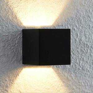 Lindby Quaso LED fali lámpa, fekete beton kép