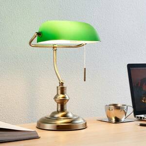 Milenka - íróasztal lámpa zöld búrával kép