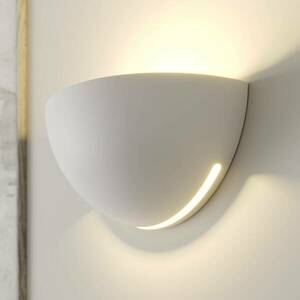 Jaron gipsz fali lámpa, fehér, félkör alakú kép