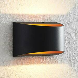 Arcchio Jasina LED fali lámpa, félkör, fekete kép