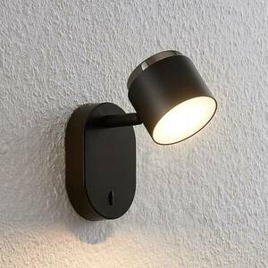 Lindby Marrie LED spotlámpa kapcsolóval, fekete kép