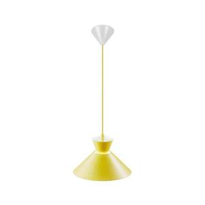 Tárcsás függőlámpa fém ernyővel, sárga, Ø 25 cm kép