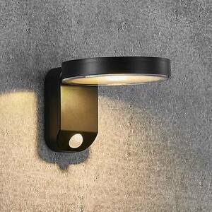 LED napelemes fali lámpa Rica Round, kerek kép