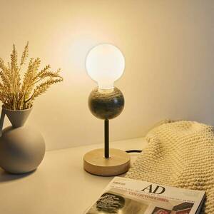 Pauleen Marble Dream asztali lámpa fa alappal kép