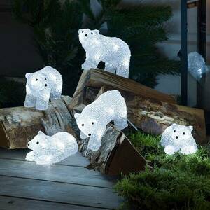 LED világító figurák jegesmedvék kültérre, 5 darabos készlet kép