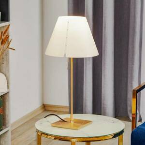 Luceplan Costanzina asztali lámpa sárgaréz fehér kép