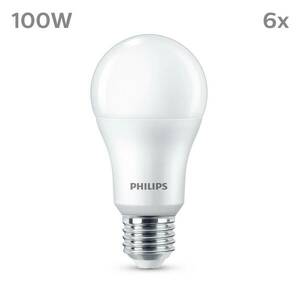 Philips LED izzó E27 13W 1521lm 2700K matt 6db kép