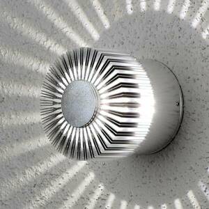 LED kültéri fali lámpa Monza Rays kerek ezüst 9cm kép